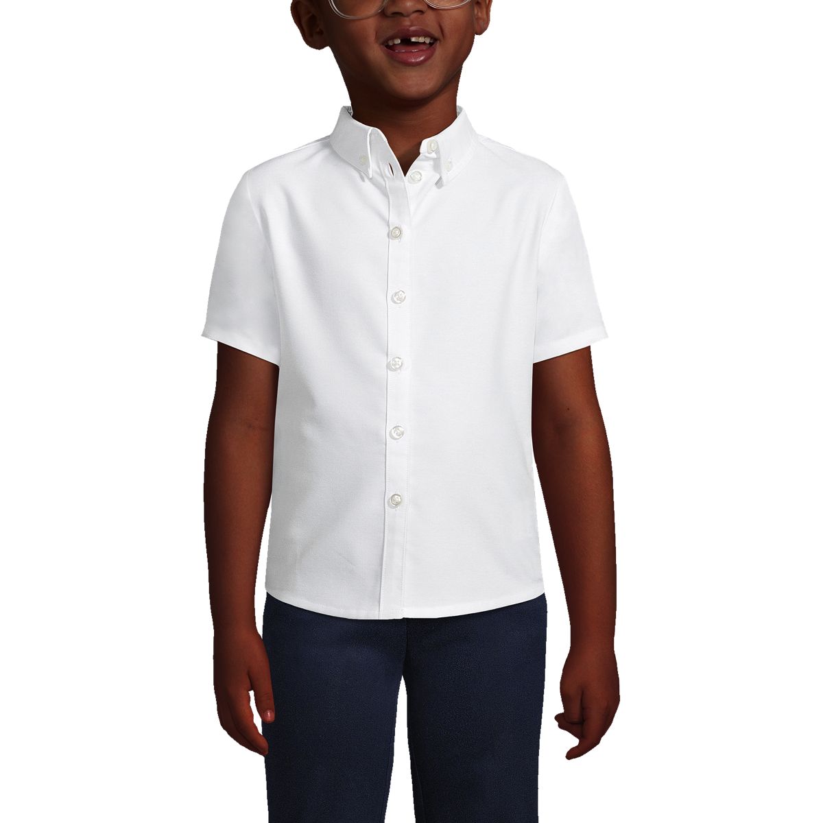 Girls Short Sleeve Oxford Dress Shirt