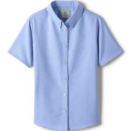 School Uniform Girls Short Sleeve Oxford Dress Shirt - primary