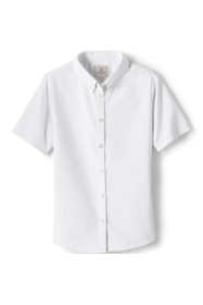 Linen Galaxy Kids Girls Revere Collar Blouse School Uniform Shirts White Short Sleeve Smart Fit 