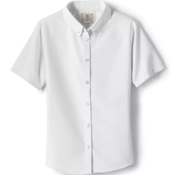School Uniform Girls Short Sleeve Oxford Dress Shirt - primary