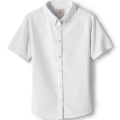 School Uniform Girls Short Sleeve Oxford Dress Shirt - primary