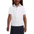 School Uniform Girls Piped Peter Pan Collar Broadcloth Shirt, Front