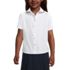 School Uniform Girls Piped Peter Pan Collar Broadcloth Shirt, Front