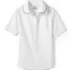 School Uniform Girls Piped Peter Pan Collar Broadcloth Shirt, Front