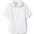 School Uniform Girls Piped Peter Pan Collar Broadcloth Shirt, Front