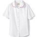 School Uniform Girls Piped Peter Pan Collar Broadcloth Shirt, Front