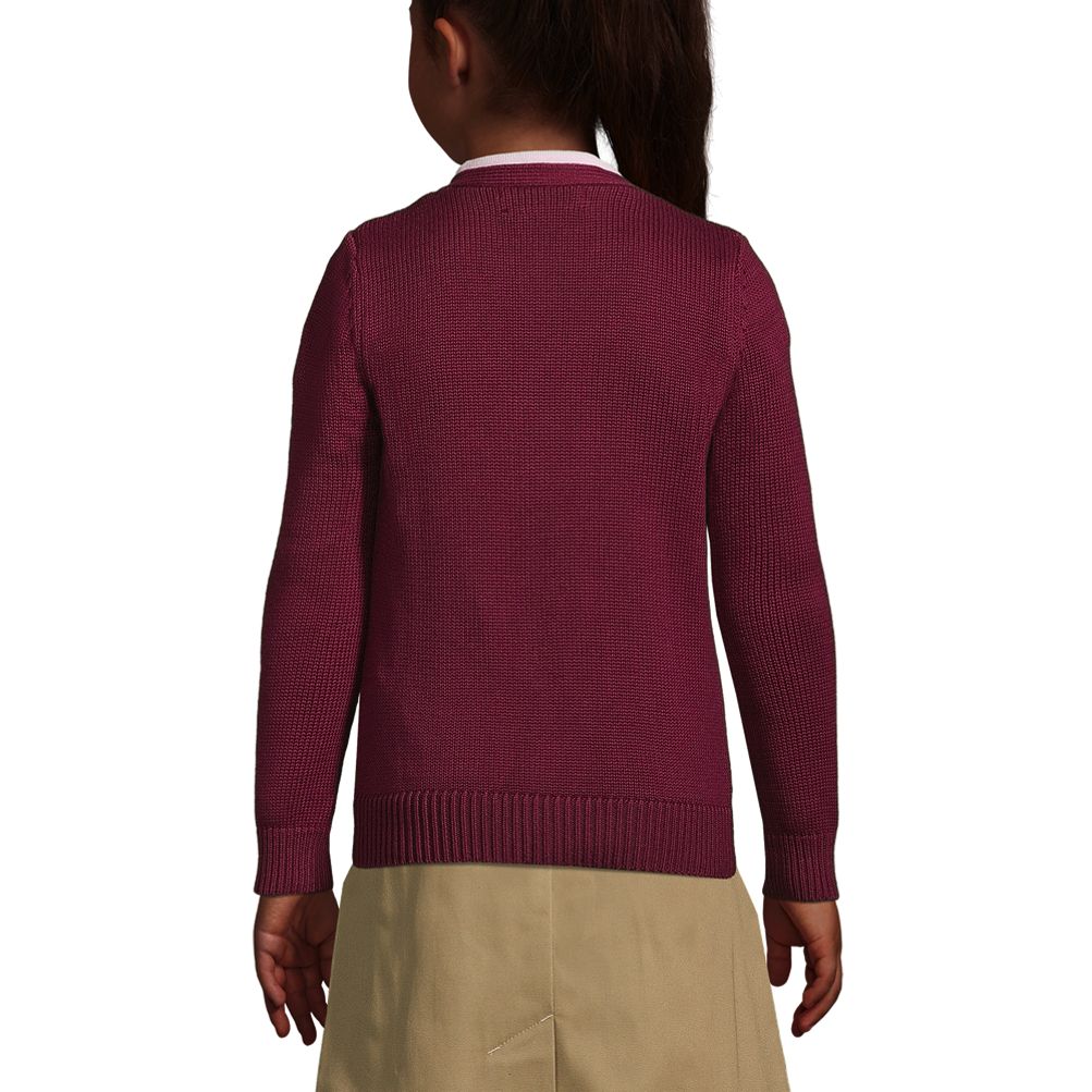 School Uniform Girls Cotton Modal Button Front Cardigan Sweater