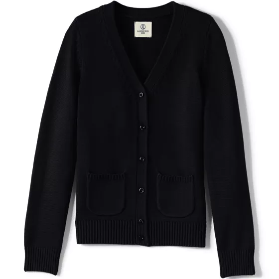 Girls Cotton Modal Button Front Cardigan Sweater - primary