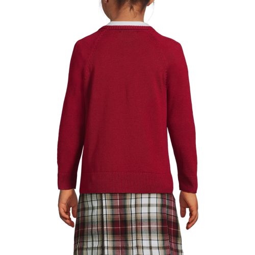 School Uniform Girls Cotton Modal Cardigan Sweater, Back