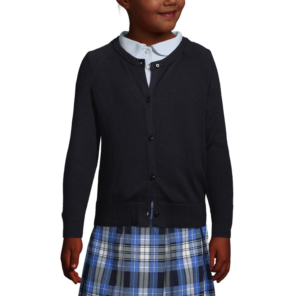 School Uniform Girls Cotton Modal Cardigan Sweater