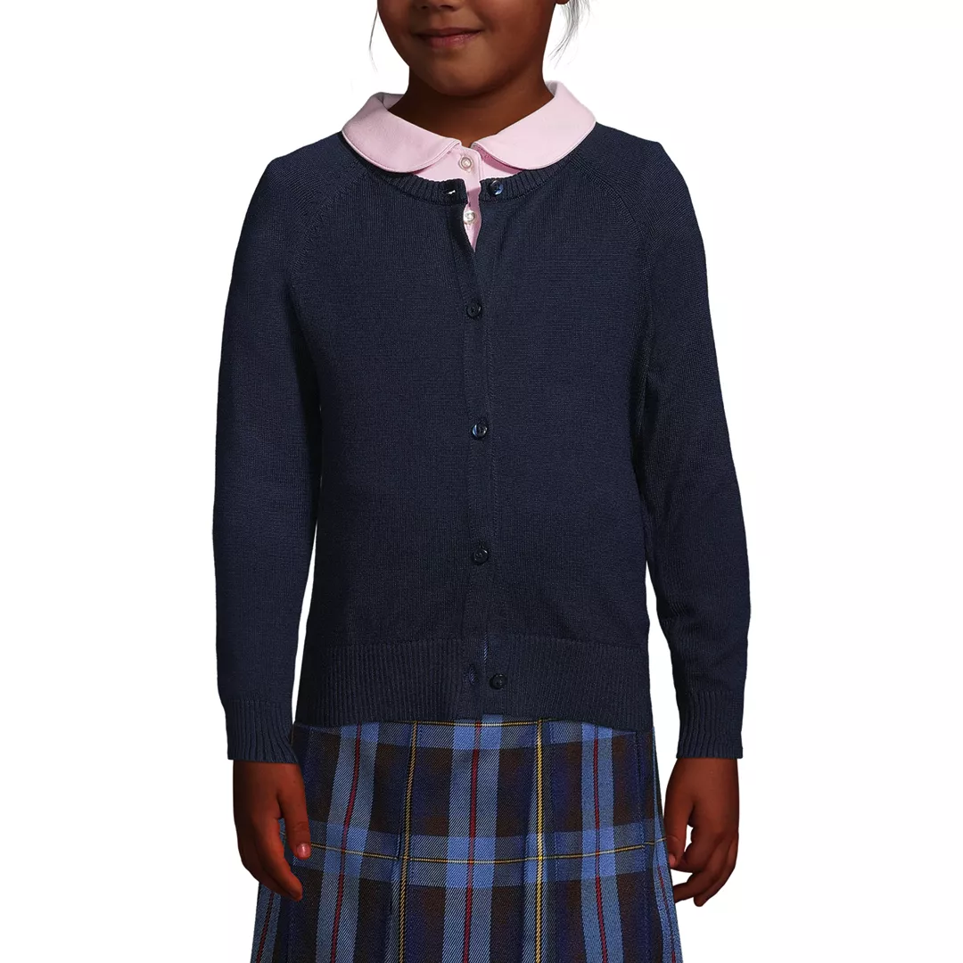 School Uniform Girls Cotton Modal Cardigan Sweater
