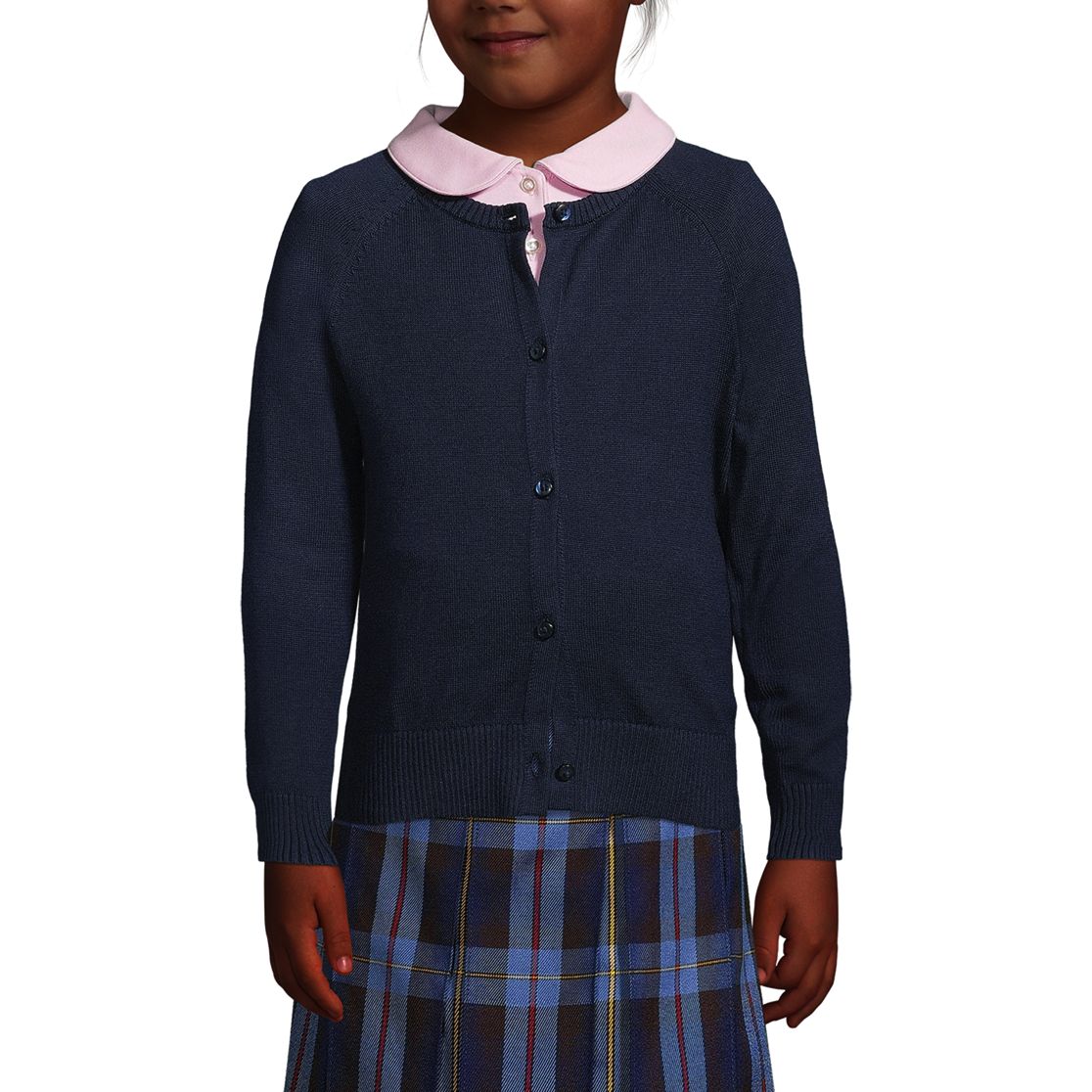 School Uniform Girls Cotton Modal Cardigan Sweater