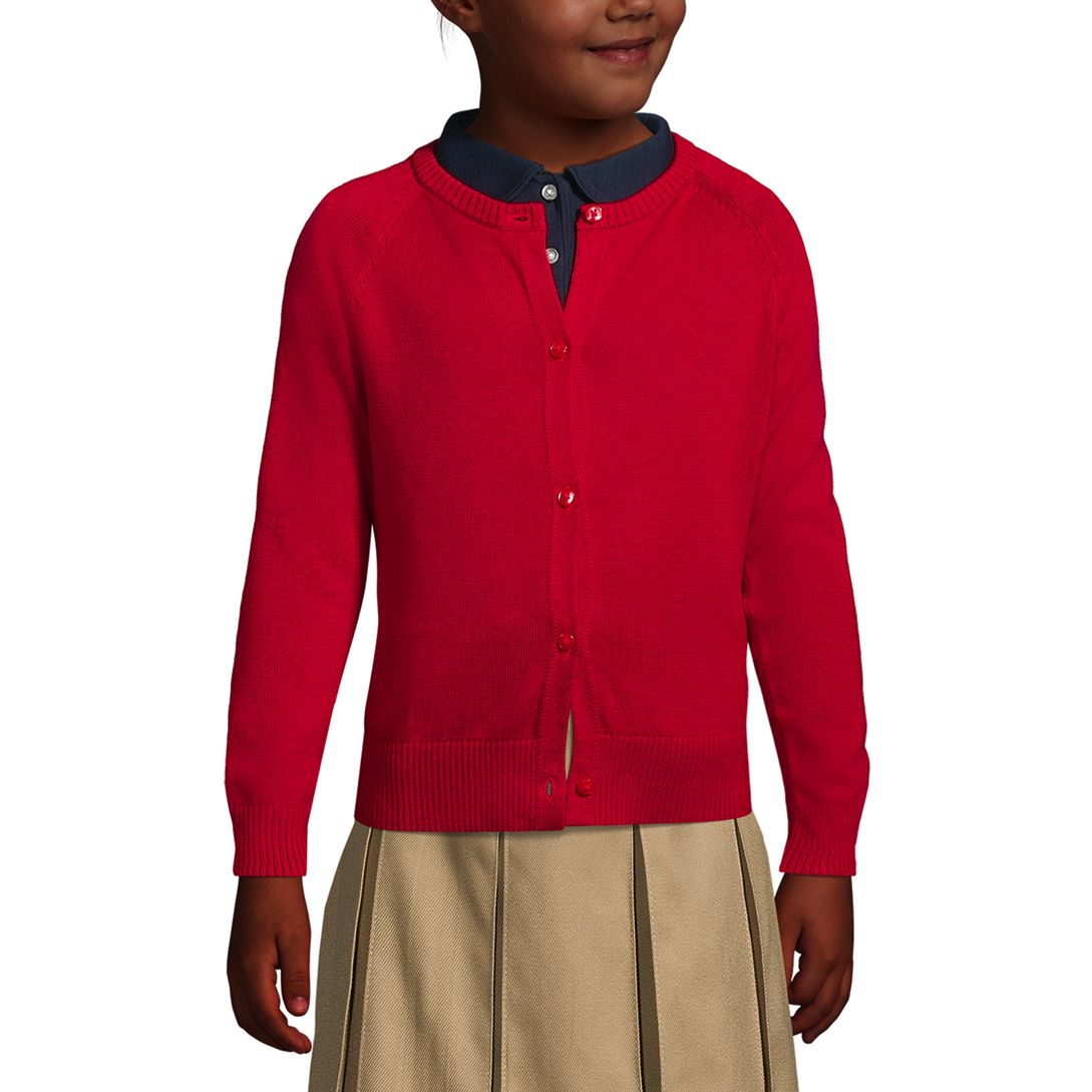 School Uniform Girls Cotton Modal Cardigan Sweater