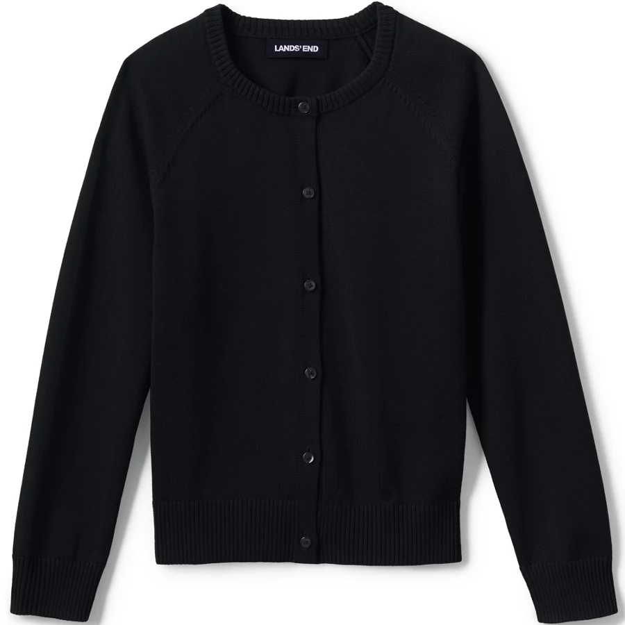 School Uniform Girls' Cotton Modal Cardigan Sweater view 5