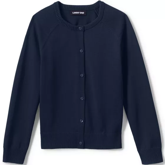 Girls Cotton Modal Cardigan Sweater - primary