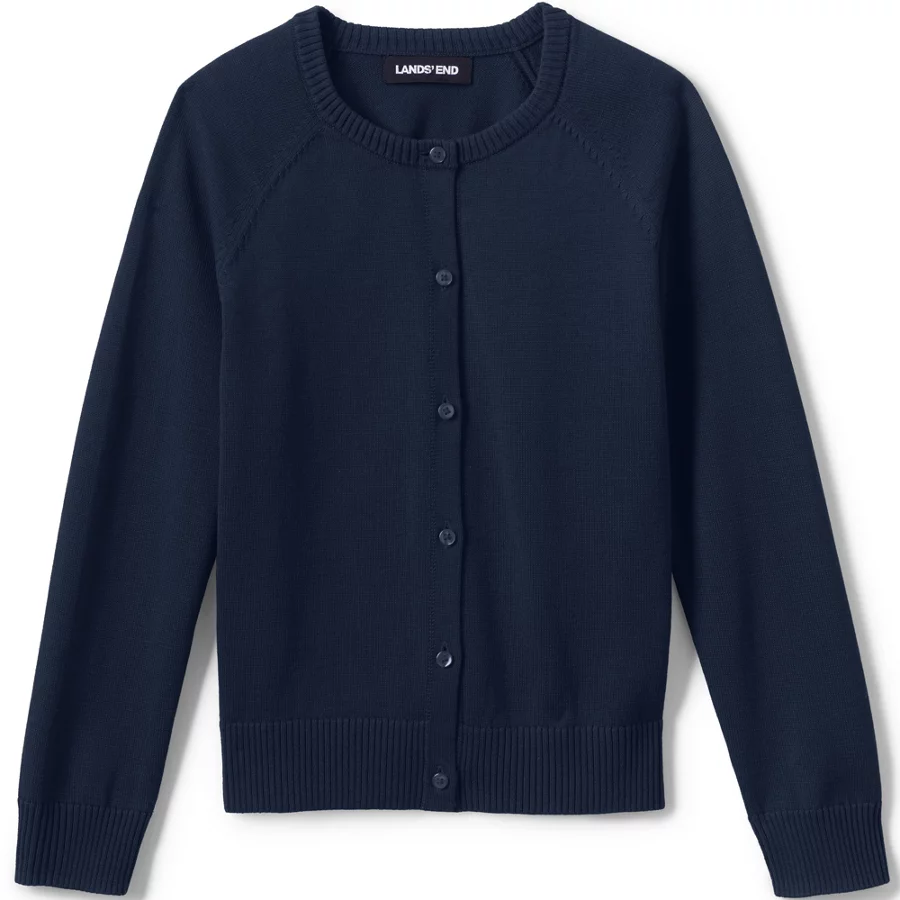 Girls' Cotton Modal Cardigan Sweater view 3