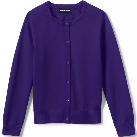 Girls Cotton Modal Cardigan Sweater - primary