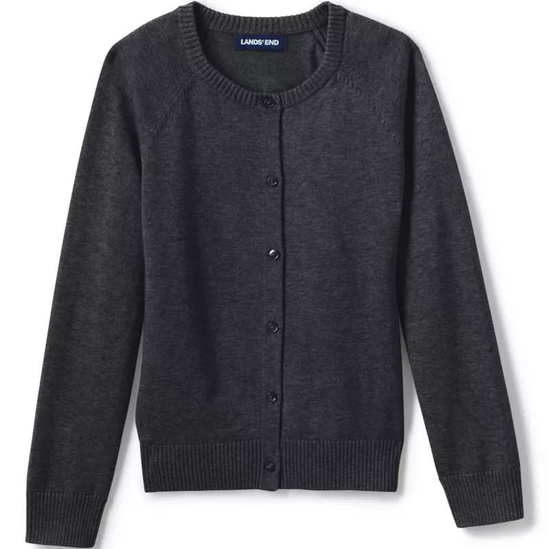 Girls Cotton Modal Cardigan Sweater, Front