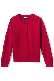 BesserBay Girls Full Button Sweaters Open Front Uniform Cardigan with Pocket 4-12 Years 