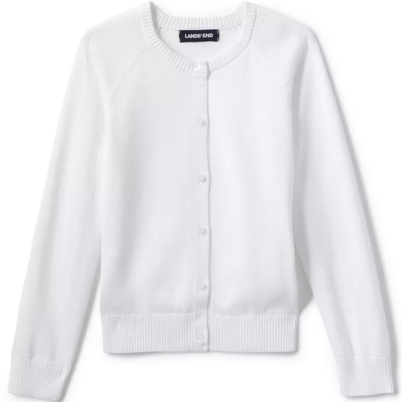 Girls Cotton Modal Cardigan Sweater, Front