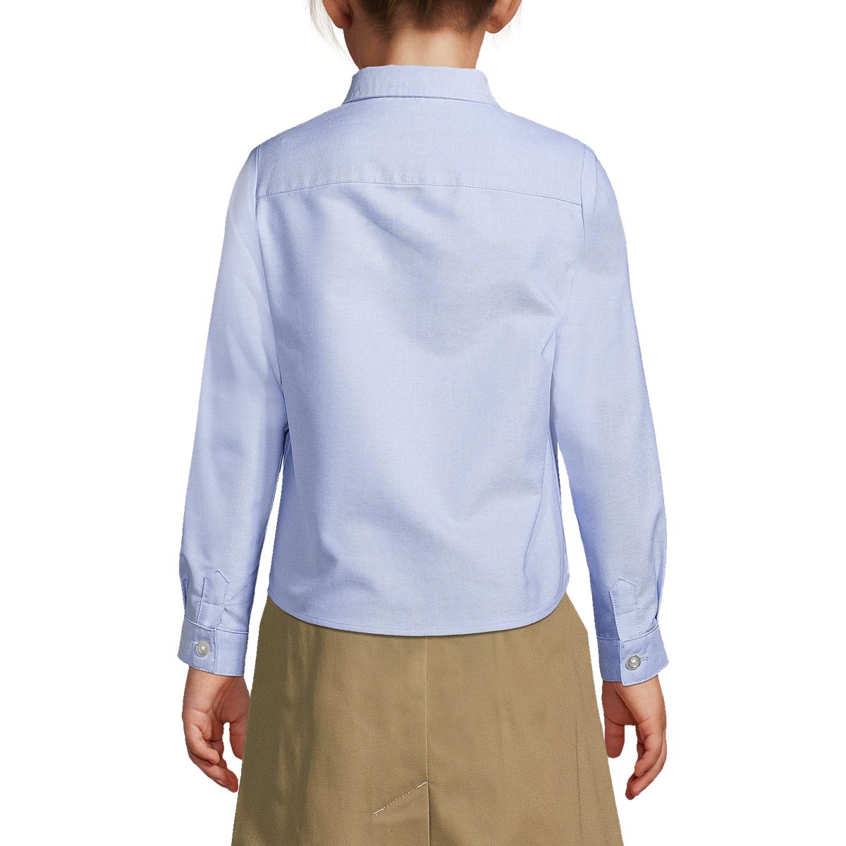 School Uniform Girls Long Sleeve Oxford Dress Shirt