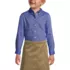 Girls Long Sleeve Oxford Dress Shirt, Front
