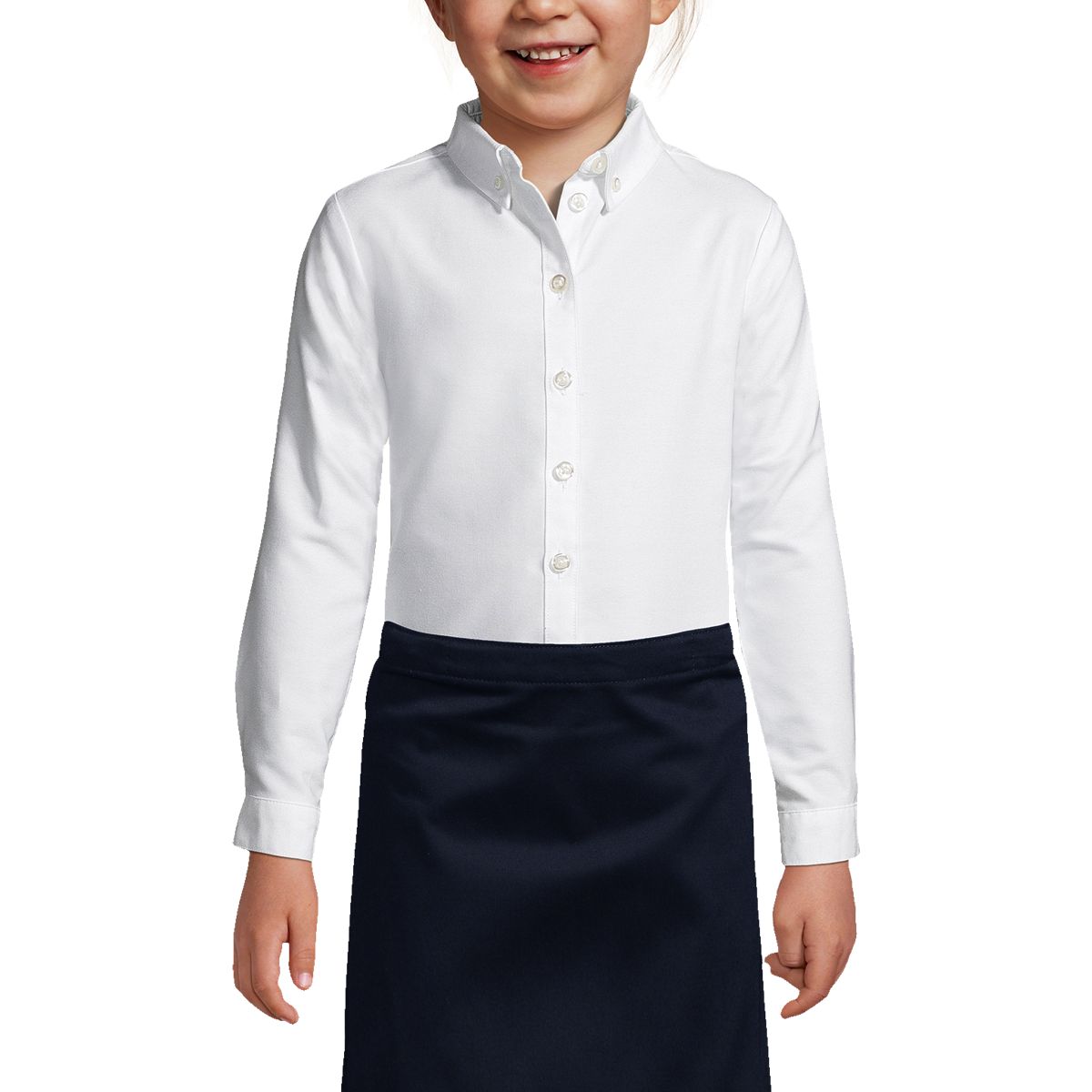 School Uniform Girls Long Sleeve Oxford Dress Shirt