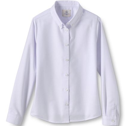 School Uniform Girls Long Sleeve Oxford Dress Shirt - primary