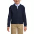 Girls Cotton Modal Zip Front Cardigan Sweater, Front