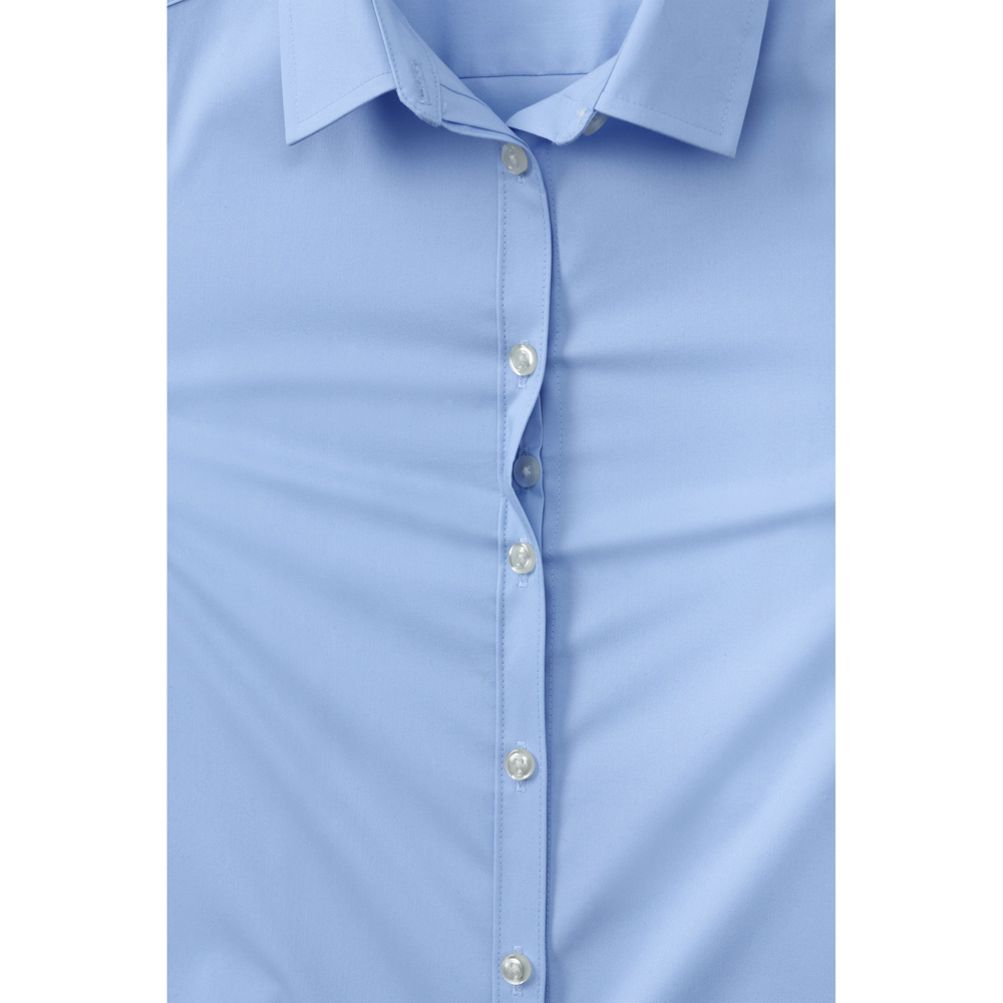 School Uniform Girls No Gape Long Sleeve Stretch Shirt | Lands' End