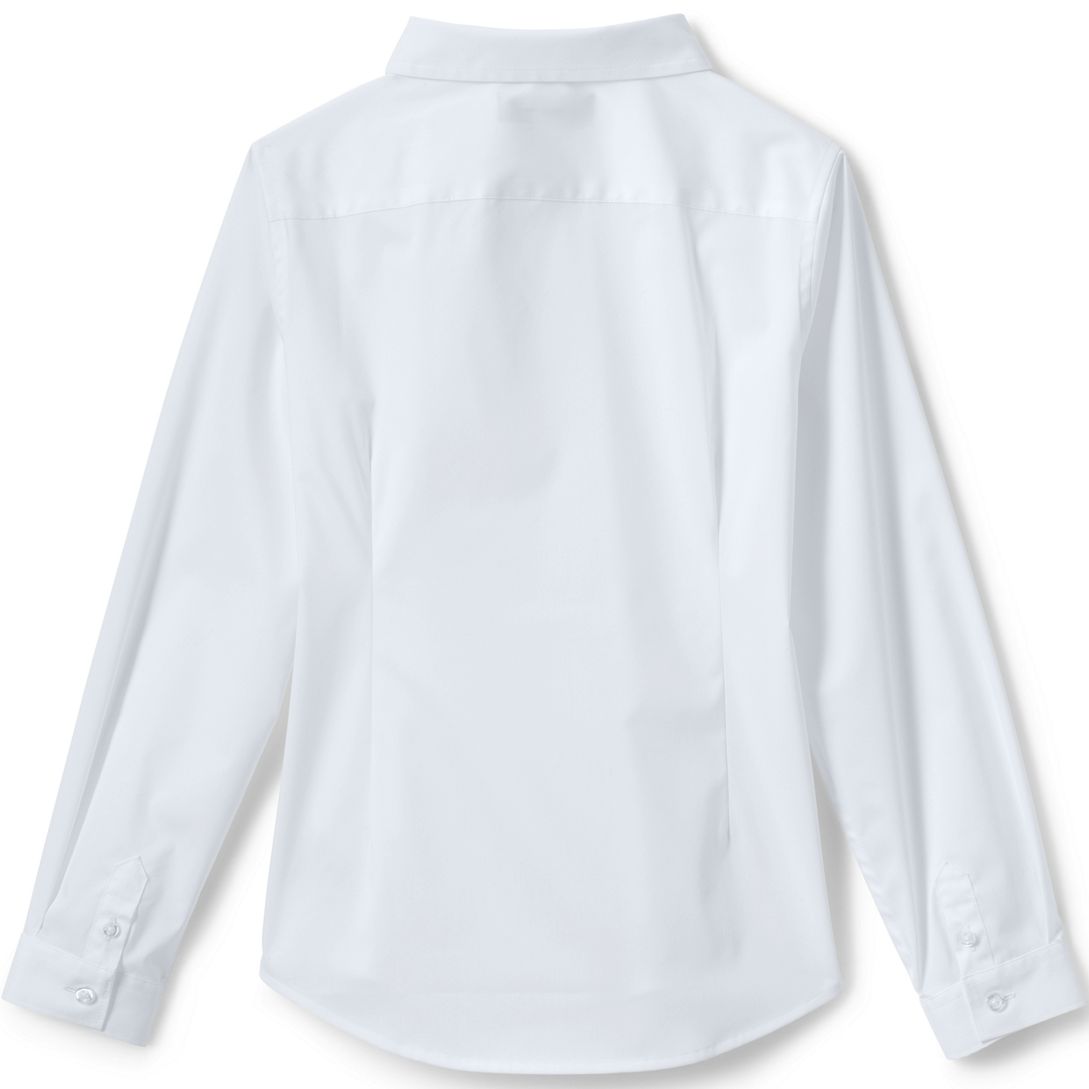 School Uniform Girls No Gape Long Sleeve Stretch Shirt