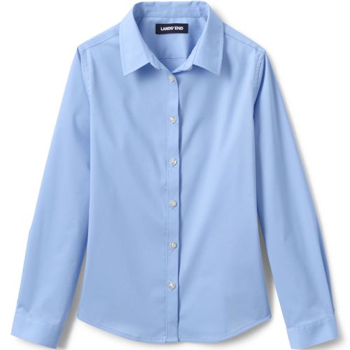 Girls No Gape Long Sleeve Stretch Shirt