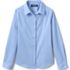 School Uniform Girls No Gape Long Sleeve Stretch Shirt, Front