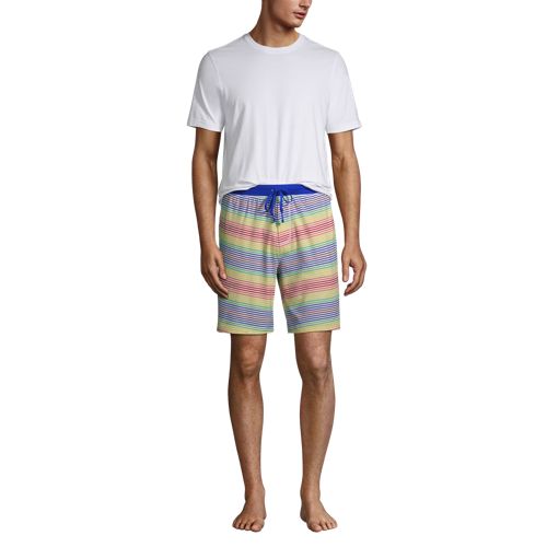 Men's Knit Jersey Pajama Shorts Sleep Set | Lands' End