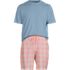 Men's Knit Jersey Pajama Shorts Sleep Set, Front