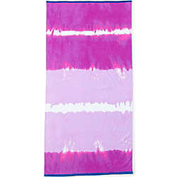 Tie Dye Stripe Beach Towel, Front