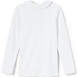 School Uniform Girls Long Sleeve Ruffled Peter Pan Collar Knit Shirt, Back