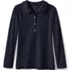 School Uniform Girls Long Sleeve Peter Pan Collar Polo Shirt, Front
