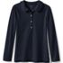 School Uniform Girls Long Sleeve Peter Pan Collar Polo Shirt, Front