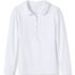 School Uniform Girls Long Sleeve Peter Pan Collar Polo Shirt, Front