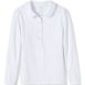 School Uniform Girls Long Sleeve Peter Pan Collar Polo Shirt, Front