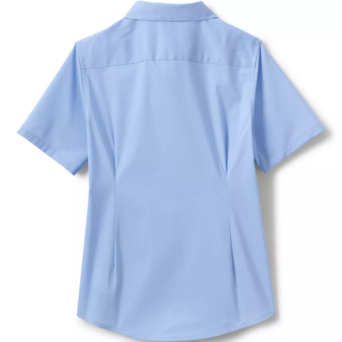 School Uniform Girls No Gape Short Sleeve Stretch Shirt