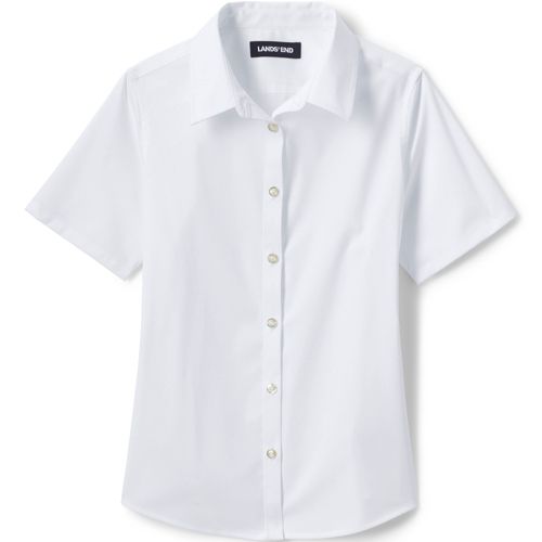 Girls White Button Down Shirts | Lands' End