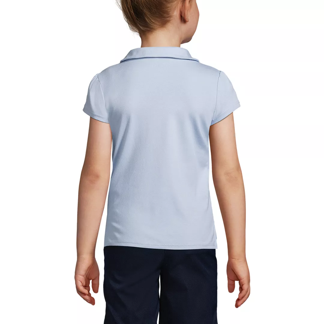 School Uniform Girls Short Sleeve Peter Pan Collar Polo Shirt