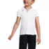 Girls Short Sleeve Peter Pan Collar Polo Shirt, Front