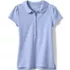 Girls Short Sleeve Peter Pan Collar Polo Shirt, Front