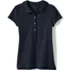 Girls Short Sleeve Peter Pan Collar Polo Shirt, Front