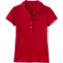 Girls Short Sleeve Peter Pan Collar Polo Shirt, Front