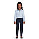 Girls Long Sleeve Button Front Peter Pan Collar Knit Shirt, alternative image