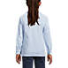 Girls Long Sleeve Button Front Peter Pan Collar Knit Shirt, Back